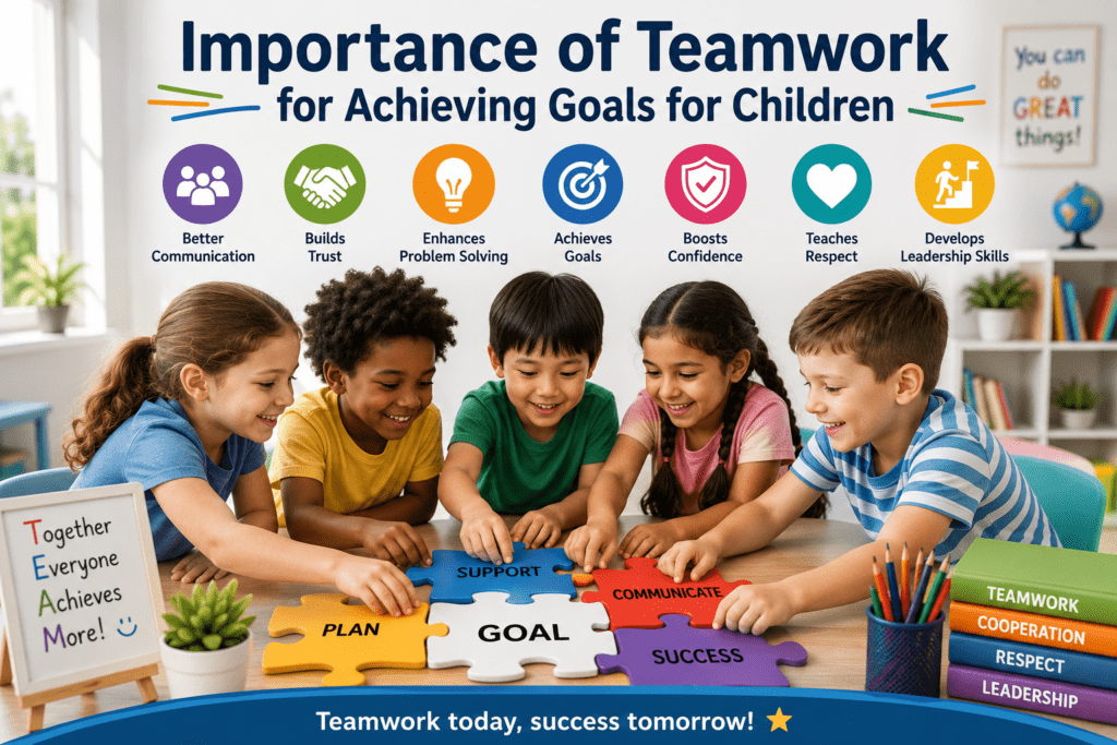 Why Is Teamwork Important for Achieving Goals? Children working together to reach a shared goal