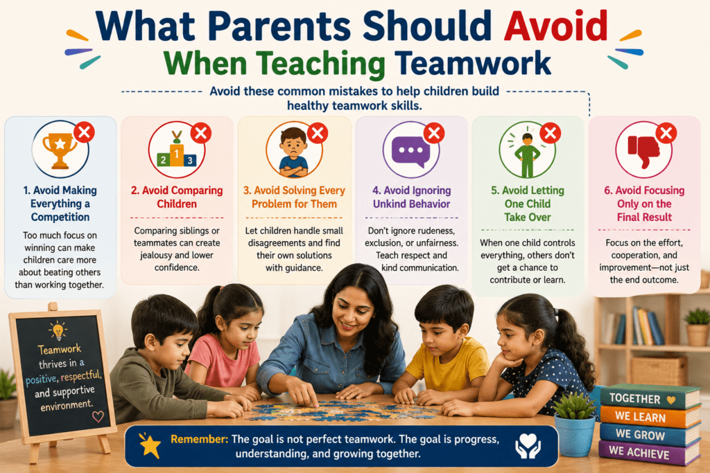What Parents Should Avoid When Teaching Teamwork to Children
